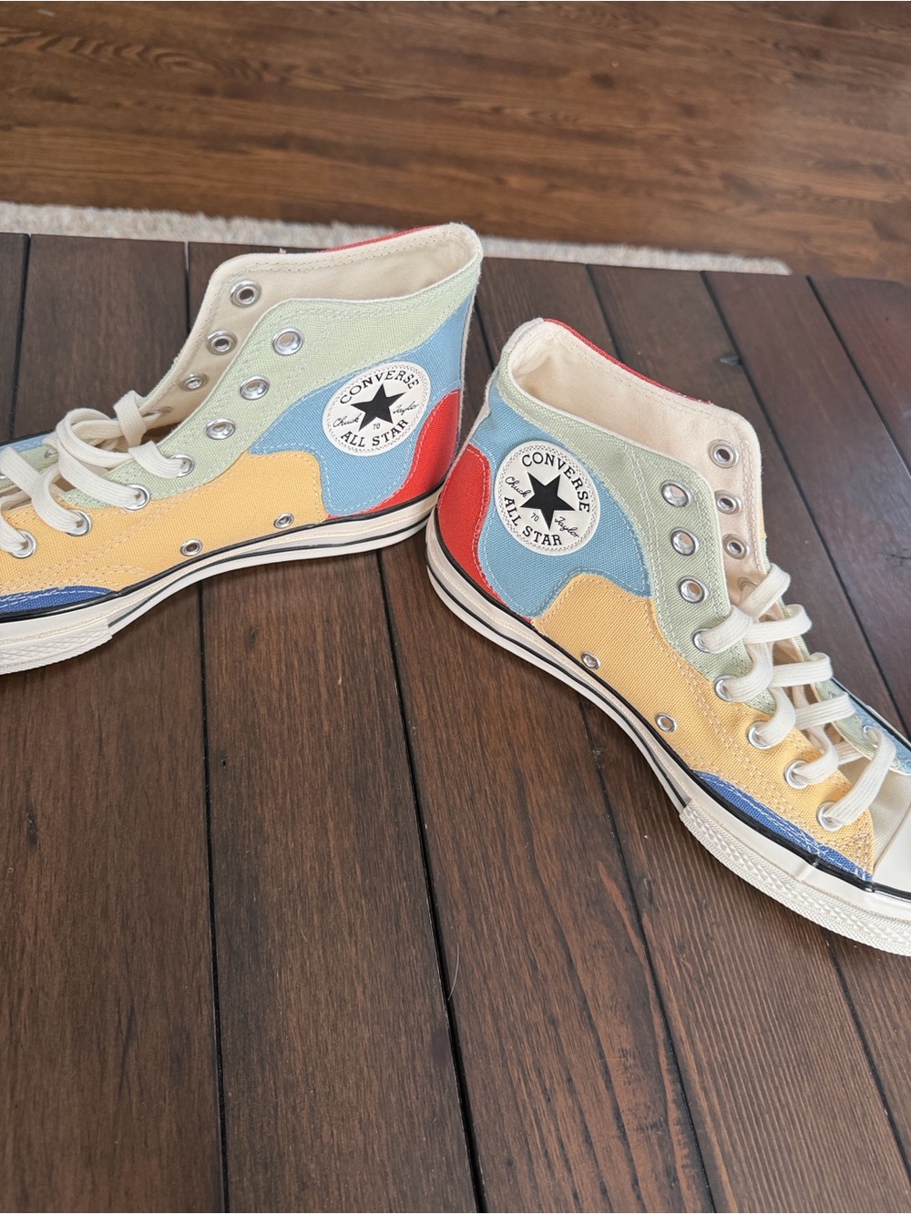 SConverse Chuck 70 High Crafted Patchwork -olive Aura Worn Blue Unisex sneakers